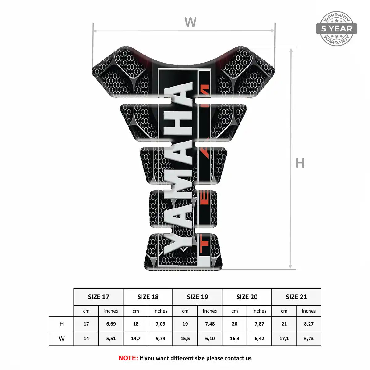 Yamaha Tank Protector Guards Motorbike Deluxe Edition