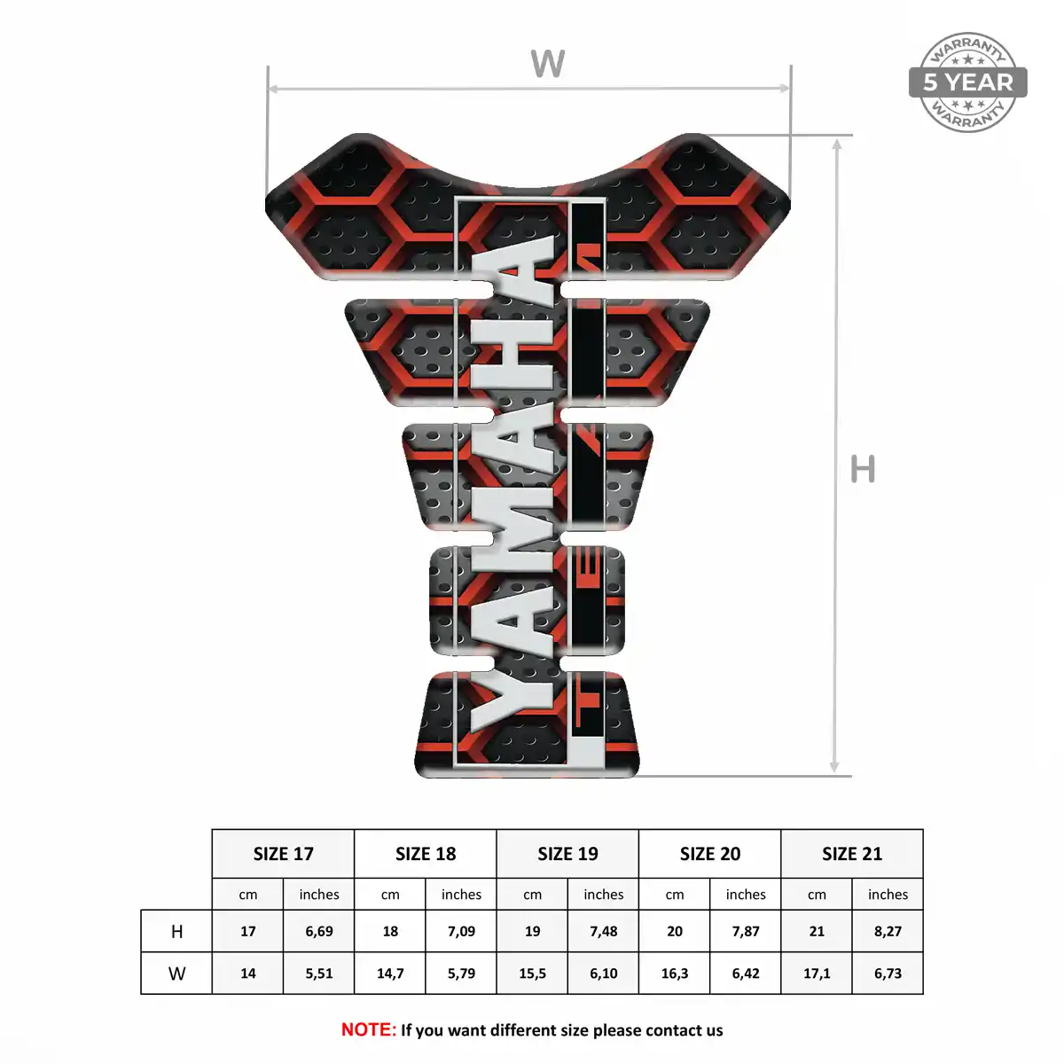 Yamaha Tank Protector Guards Motorbike Elite Finish