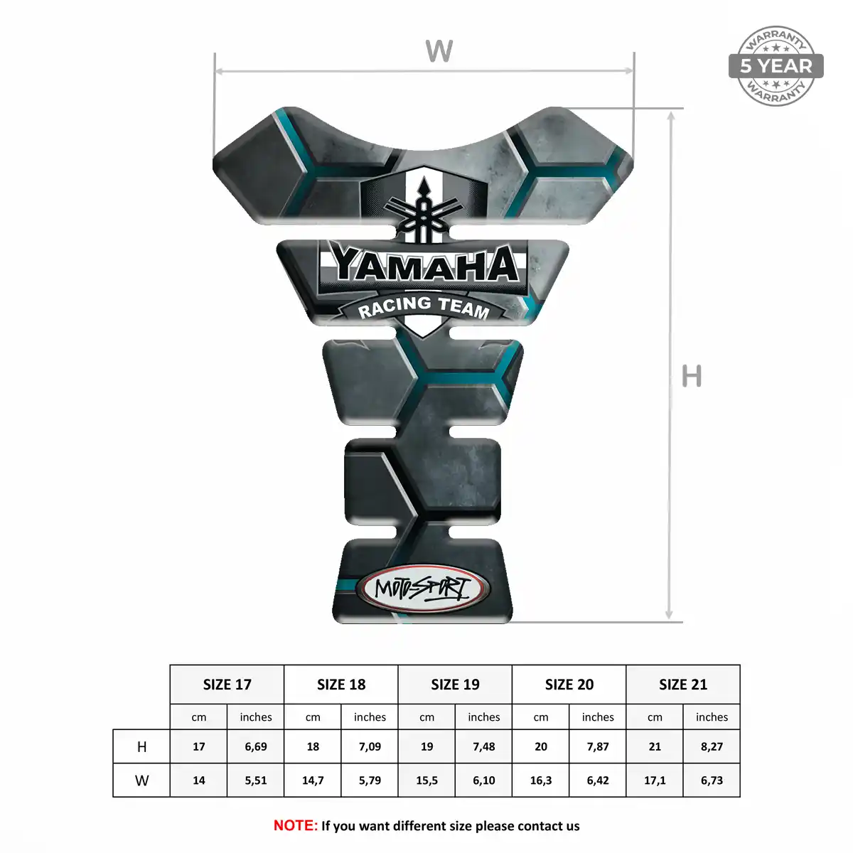 Yamaha Tank Protector Guards Motorbike Prestige Line