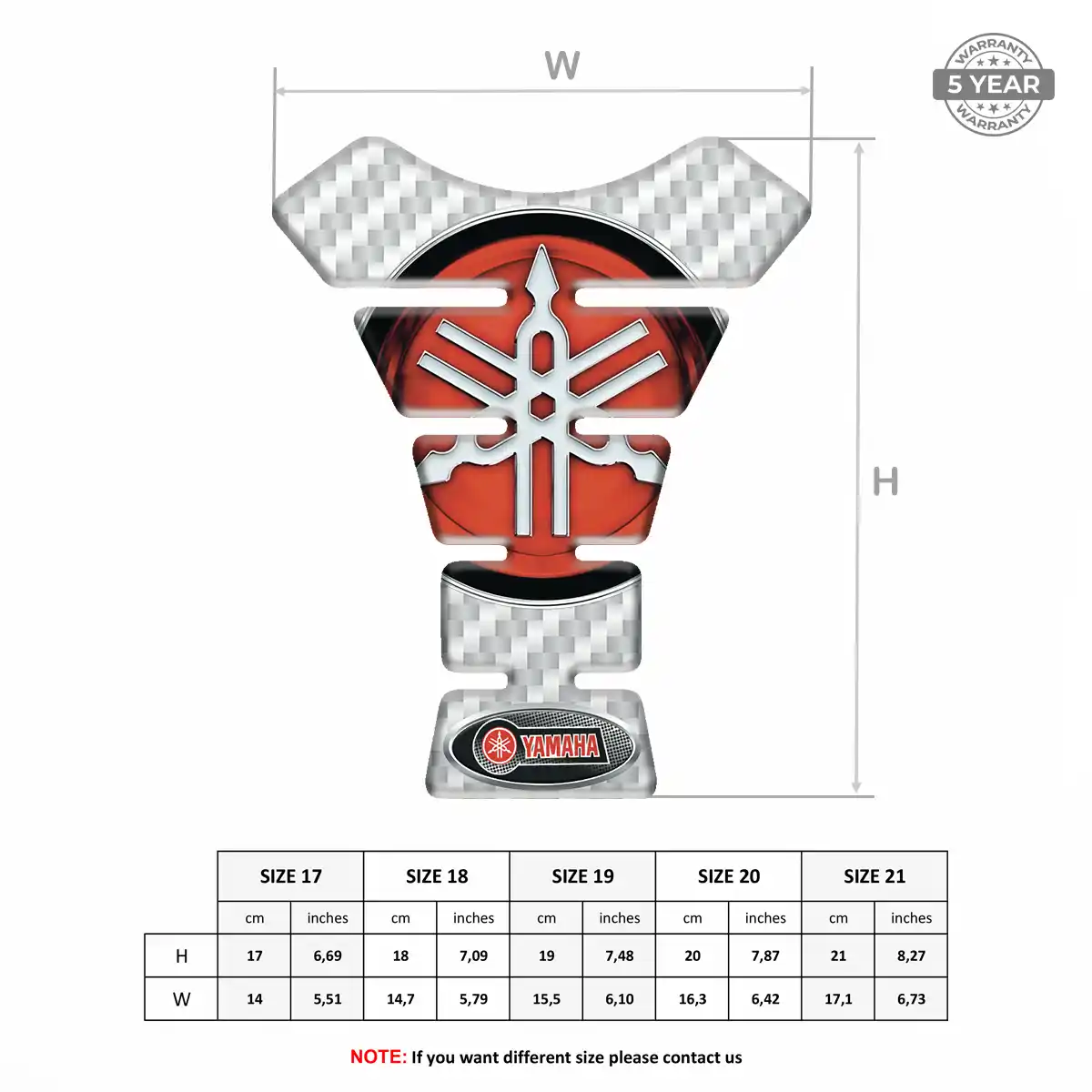 Yamaha Tank Protector Guards Motorbike Refined Design