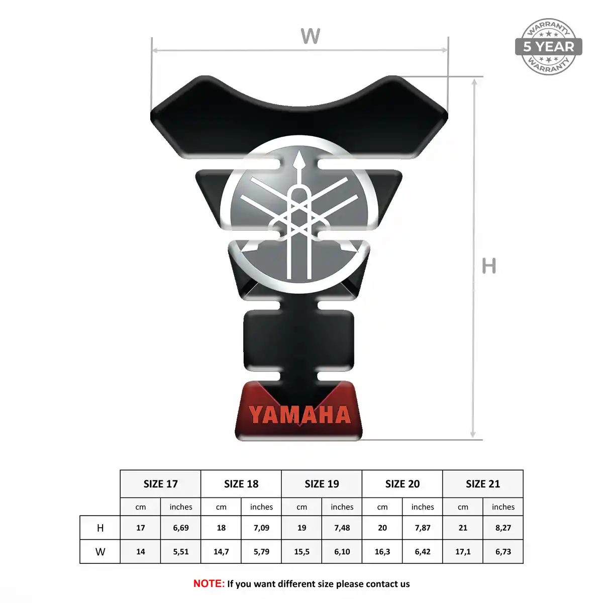 Yamaha Tank Protector Guards Motorbike Sleek Style