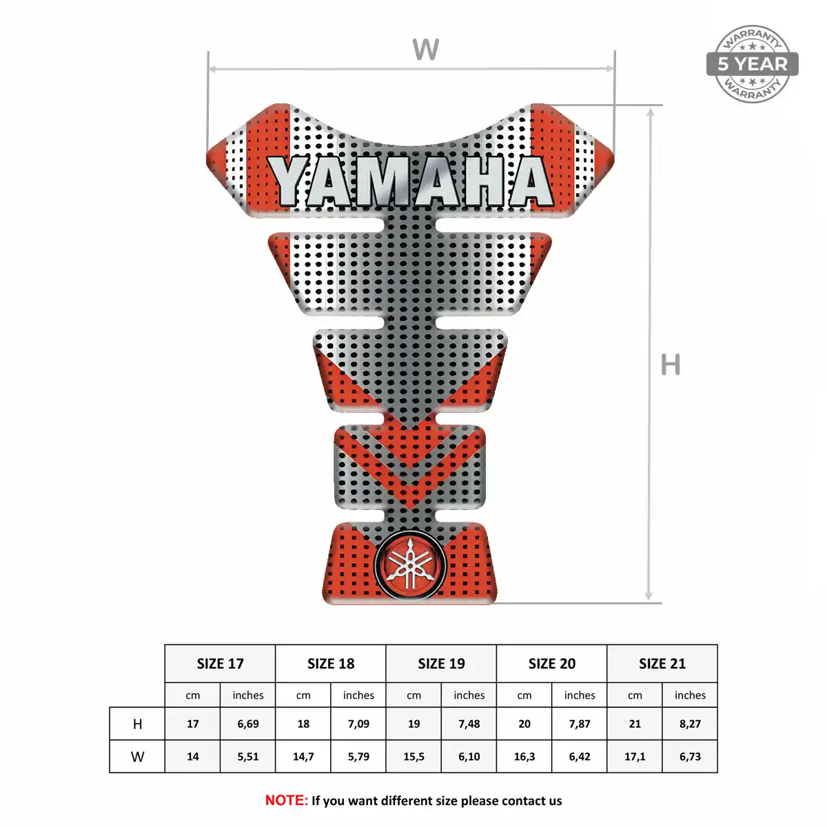 Yamaha Tank Protector Guards Motorcycle Elite Finish