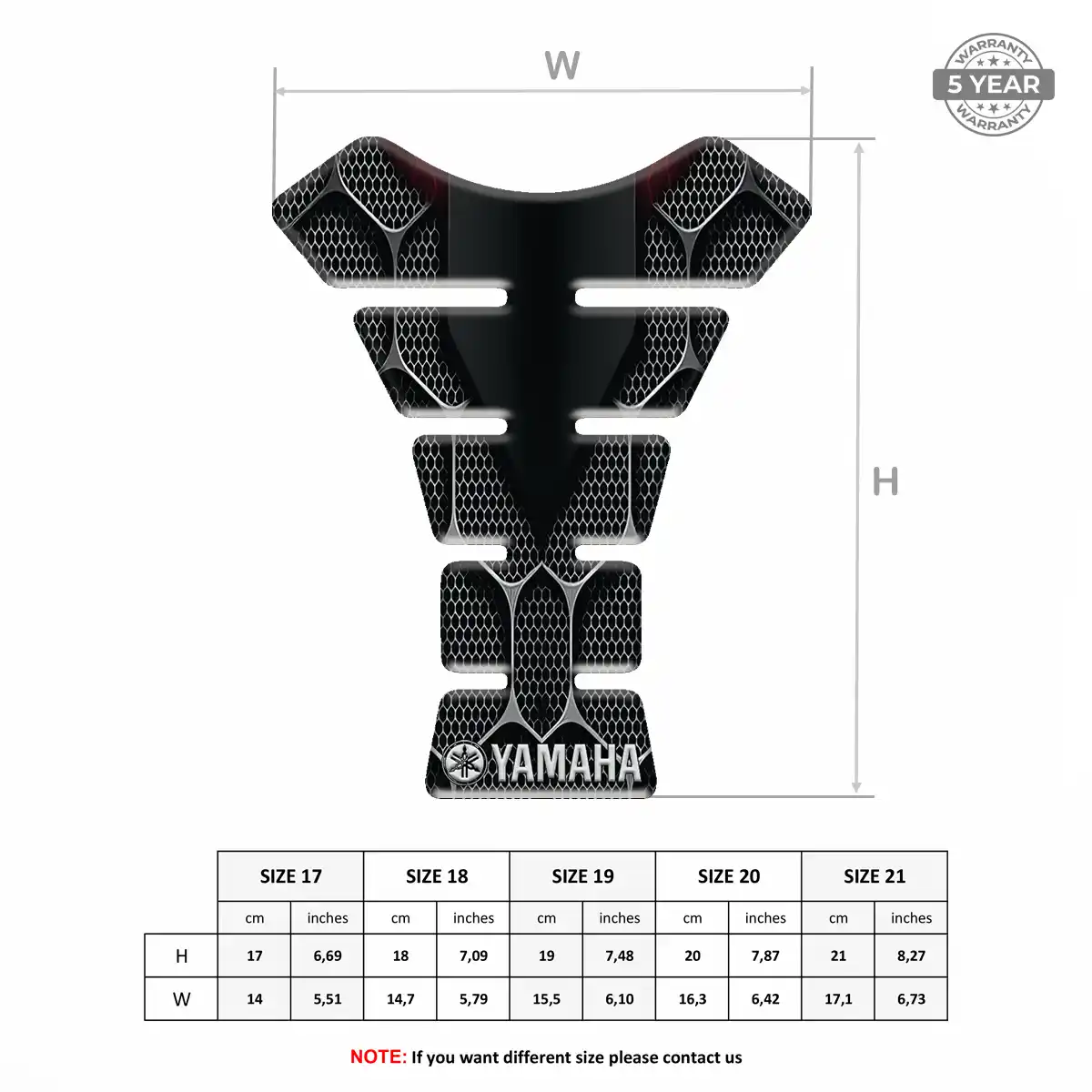 Yamaha Tank Protector Guards Motorcycle Refined Design