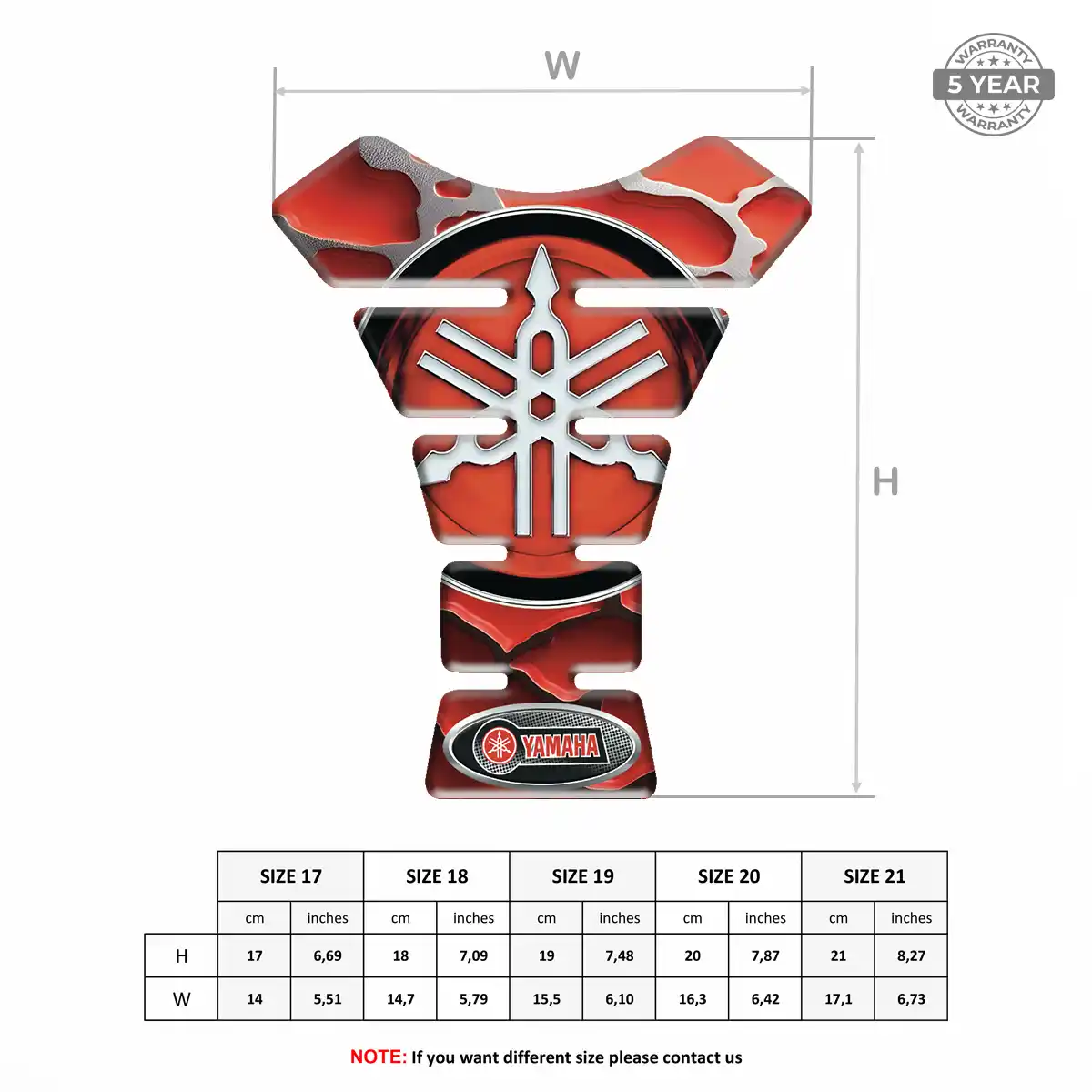 Yamaha Tank Protector Guards Motorcycle Sleek Style