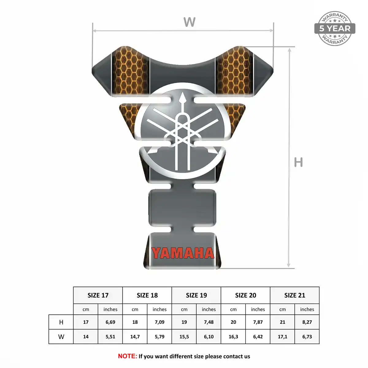 Yamaha Tank Protector Guards Prestige Line