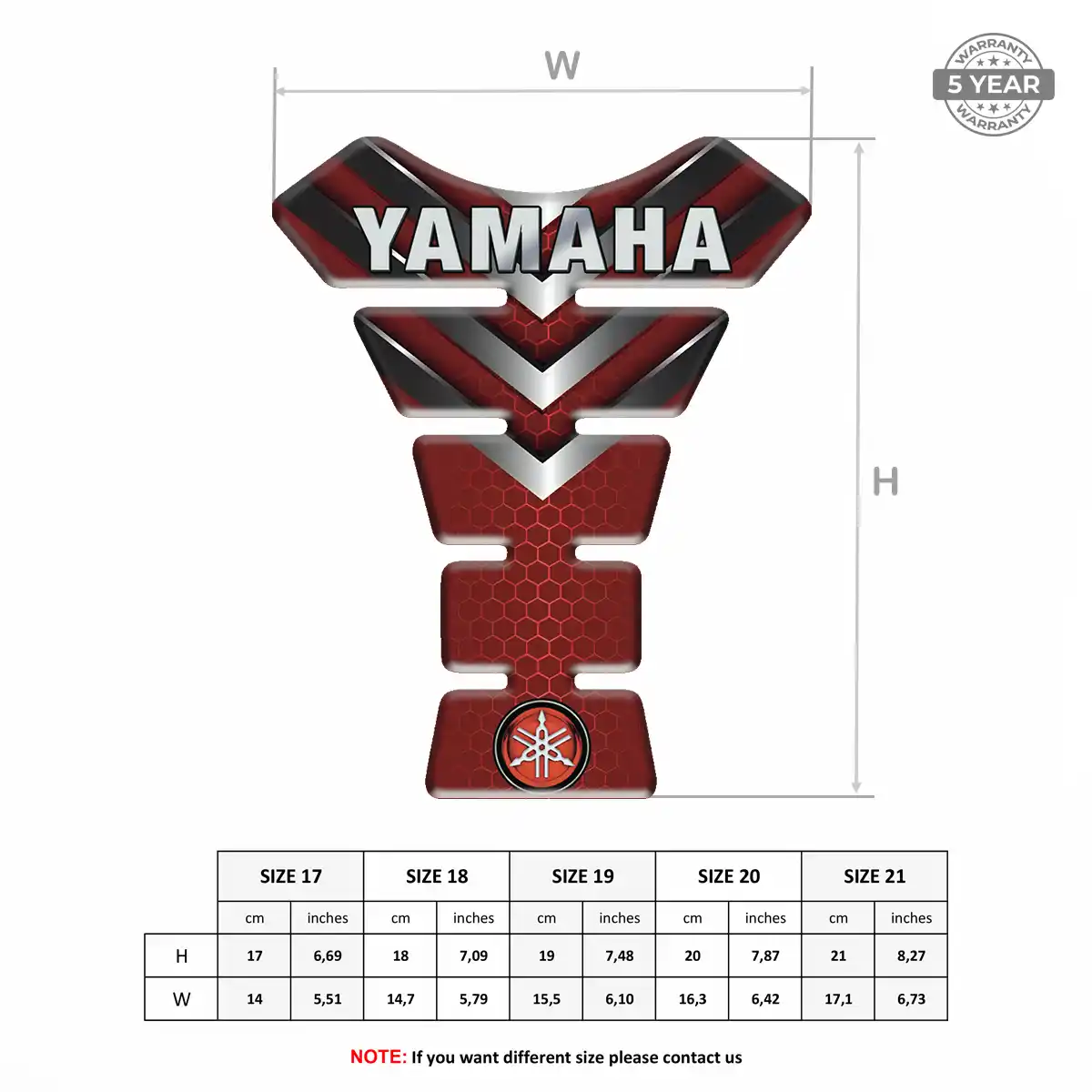 Yamaha Tank Protector Motorbike Superior Craft