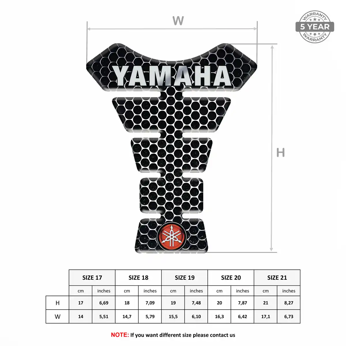 Yamaha Tank Protector Motorcycle Refined Design