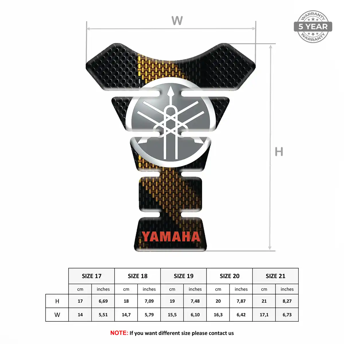 Yamaha Tank Protector Pad Elite Finish