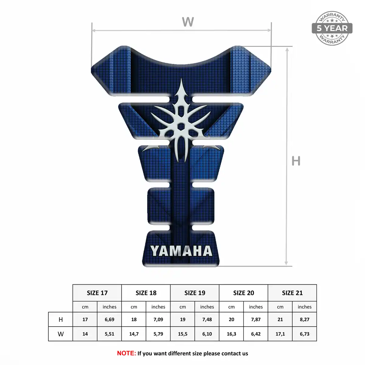 Yamaha Tank Protector Pad Motorbike Deluxe Edition