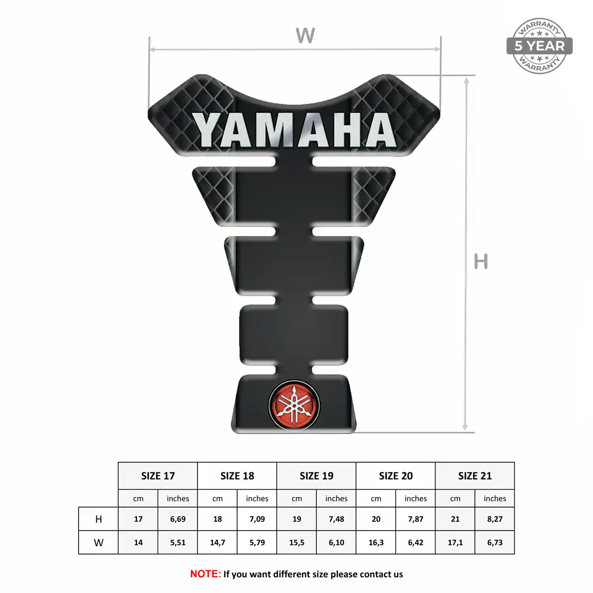 Yamaha Tank Protector Pad Motorbike Prestige Line