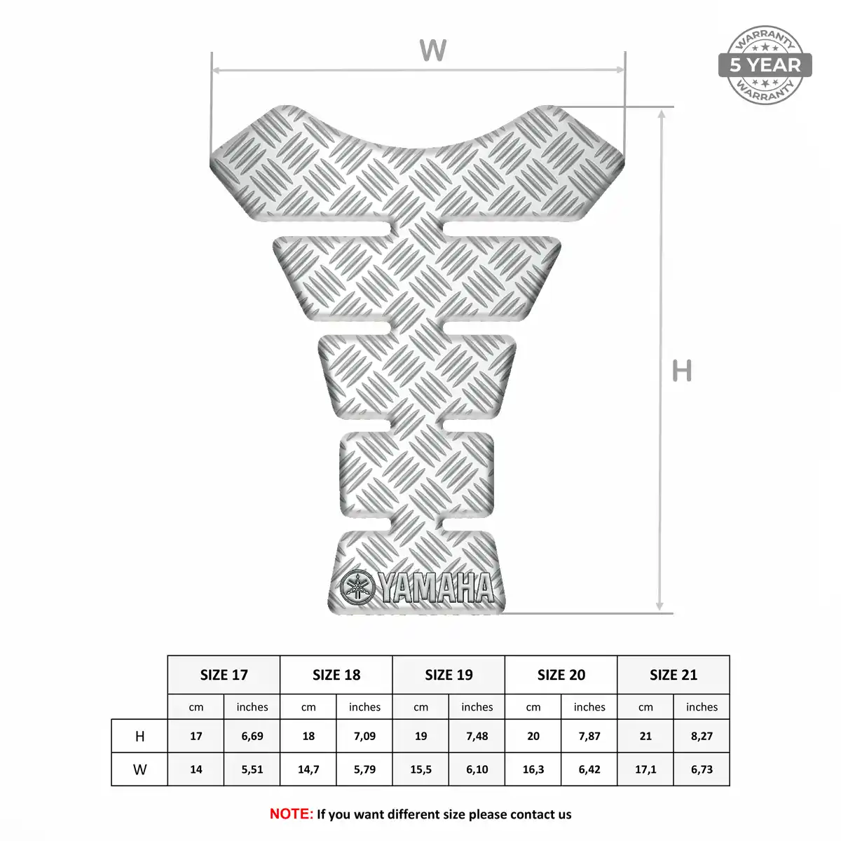 Yamaha Tank Protector Pad Motorbike Sleek Style