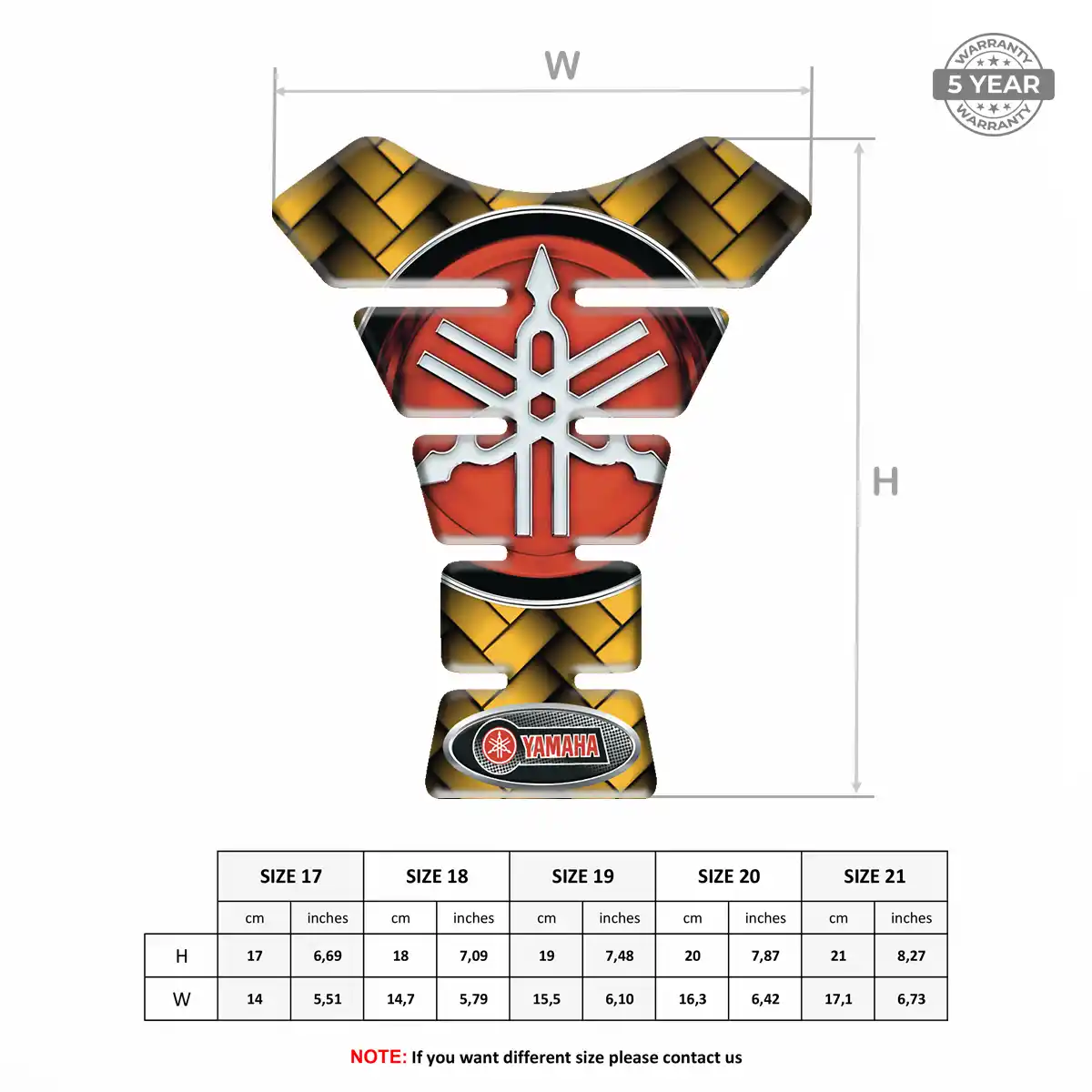 Yamaha Tank Protector Pad Motorcycle Elite Edition
