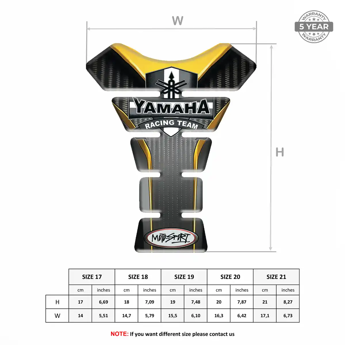 Yamaha Tank Protector Pad Motorcycle Refined Design