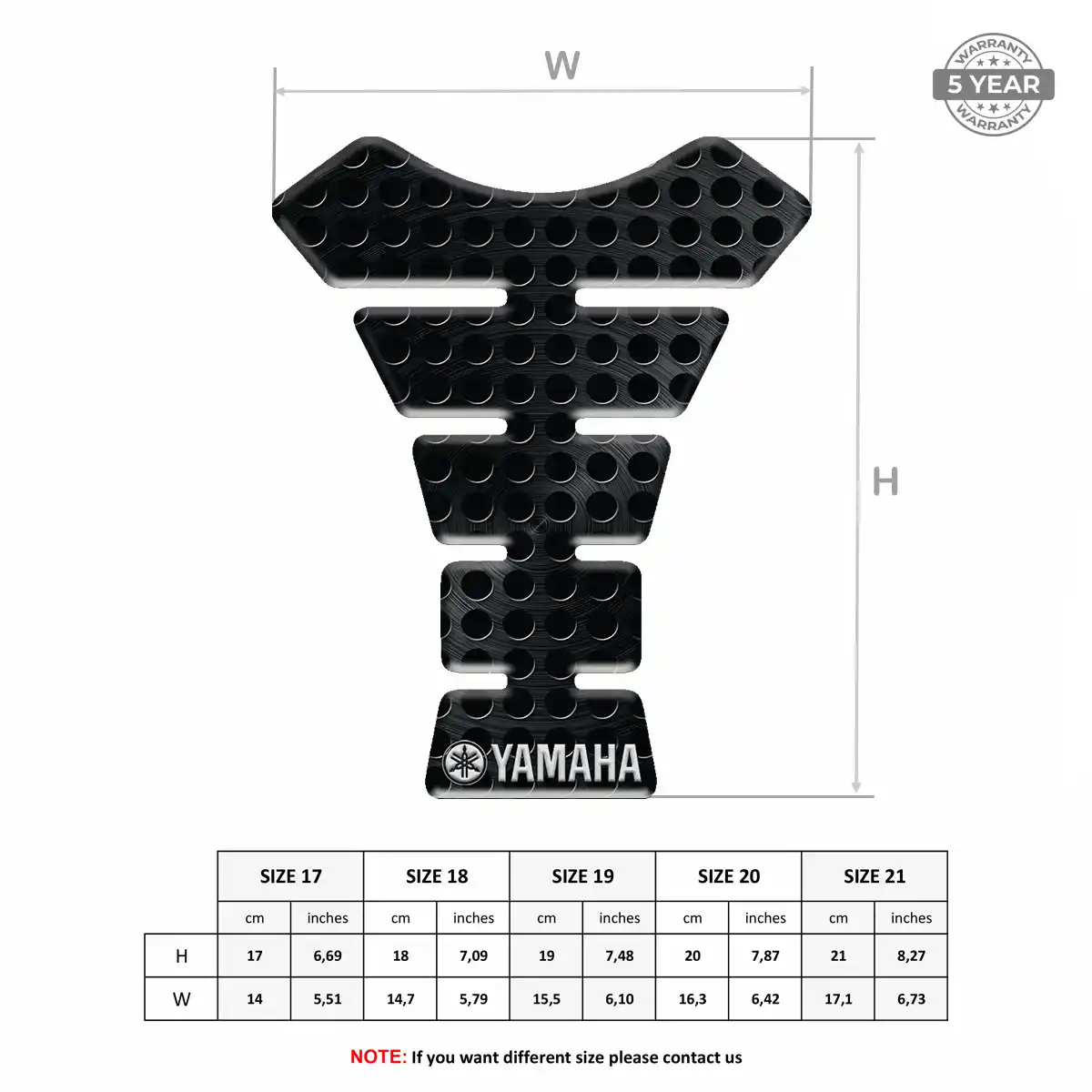 Yamaha Tank Protector Pad Motorcycle Signature Grade