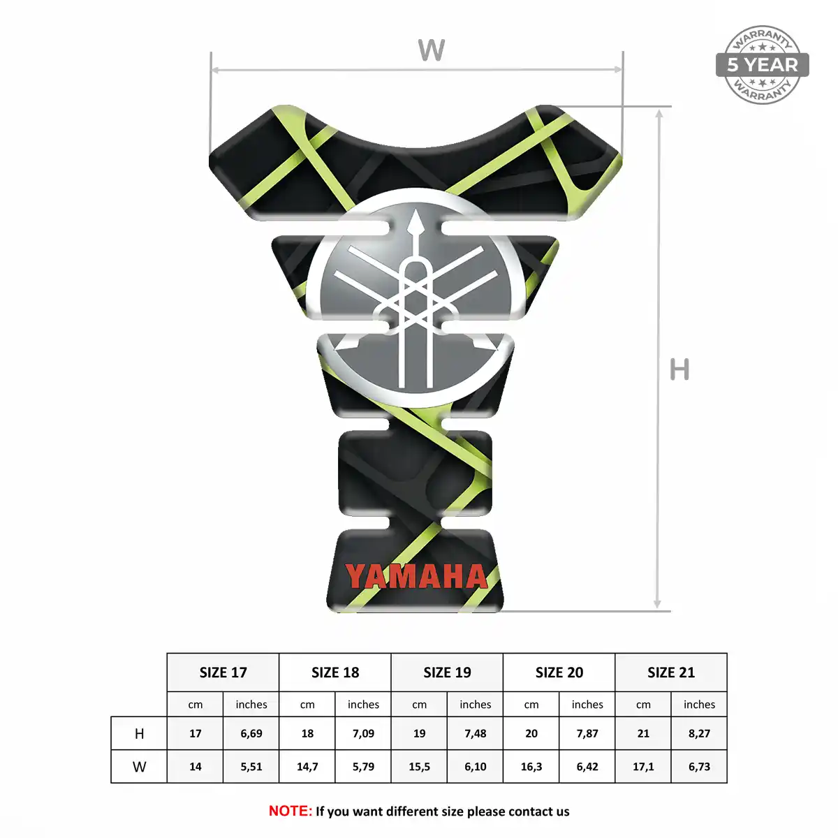 Yamaha Tank Protector Pad Motorcycle Superior Craft