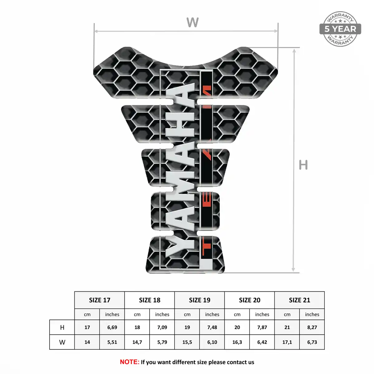Yamaha Tank Protector Pad Refined Design