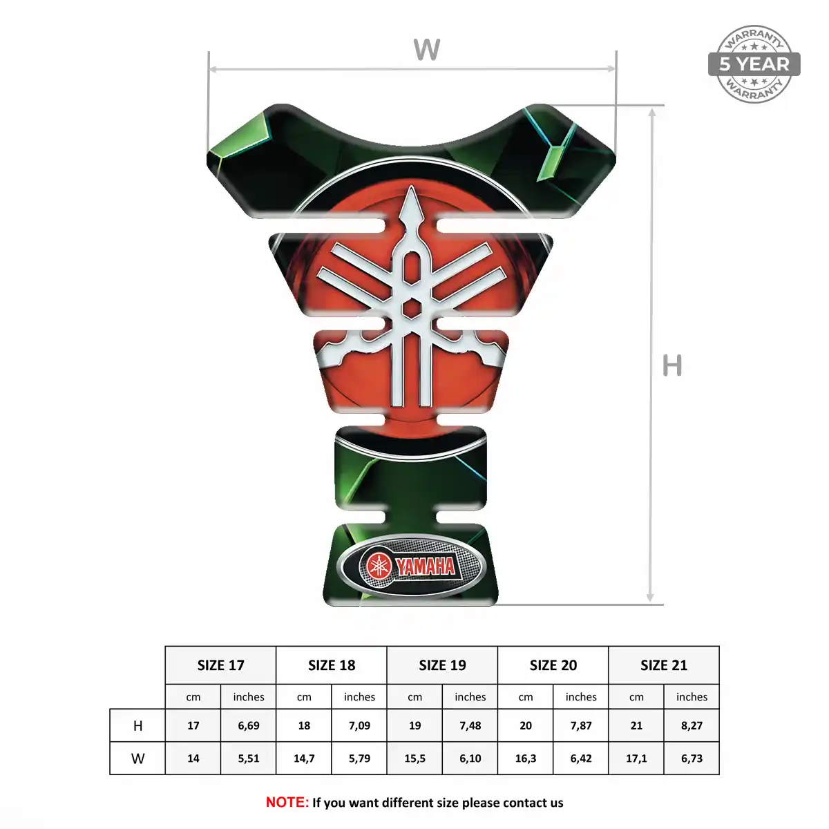 Yamaha Tank Protector Pad Sleek Style