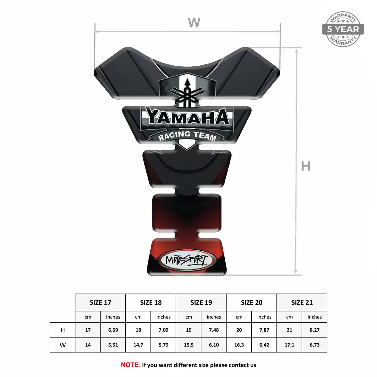 Yamaha Tank Protector Pads Motorbike Deluxe Edition