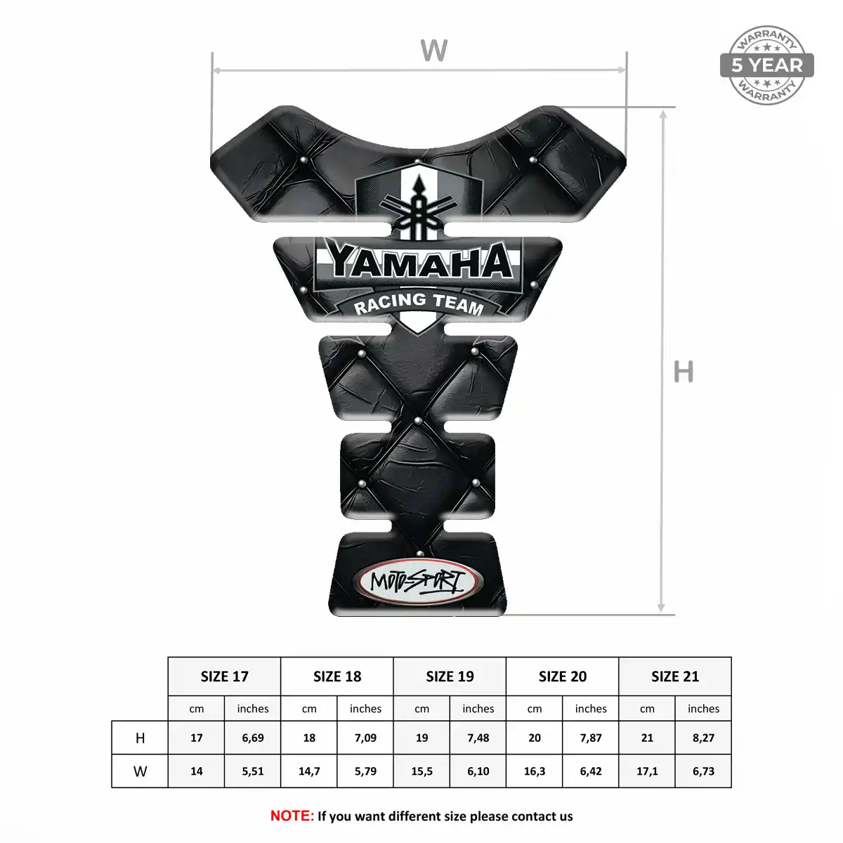 Yamaha Tank Protector Pads Motorbike Prime Quality