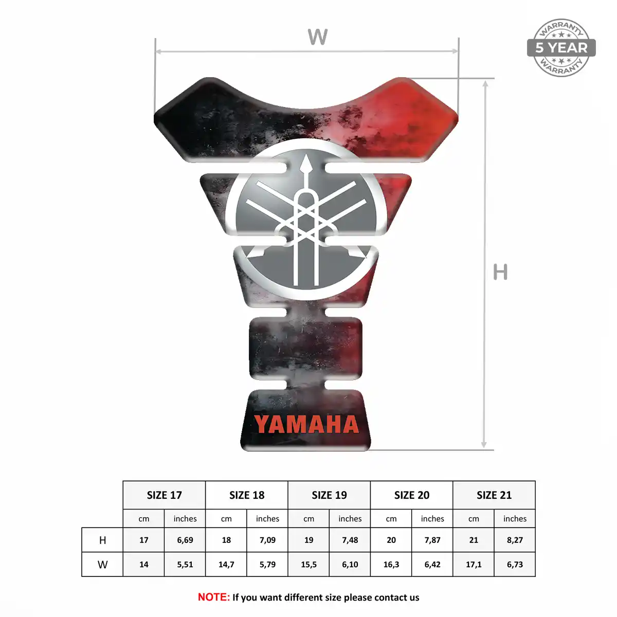 Yamaha Tank Protector Pads Motorbike Refined Design