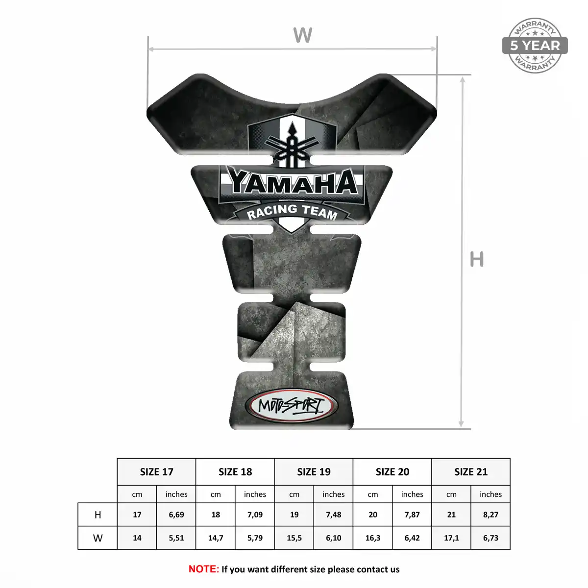 Yamaha Tank Protector Pads Motorbike Signature Grade