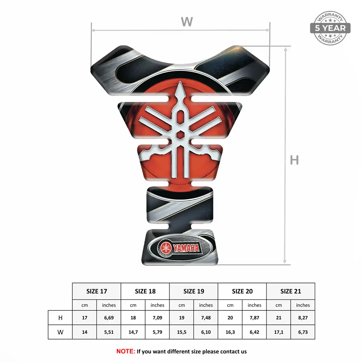 Yamaha Tank Protector Pads Motorbike Superior Craft