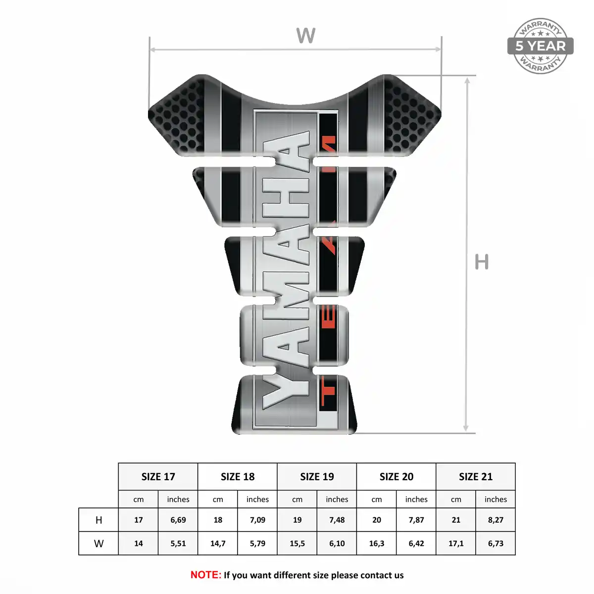 Yamaha Tank Protector Pads Motorcycle Deluxe Edition