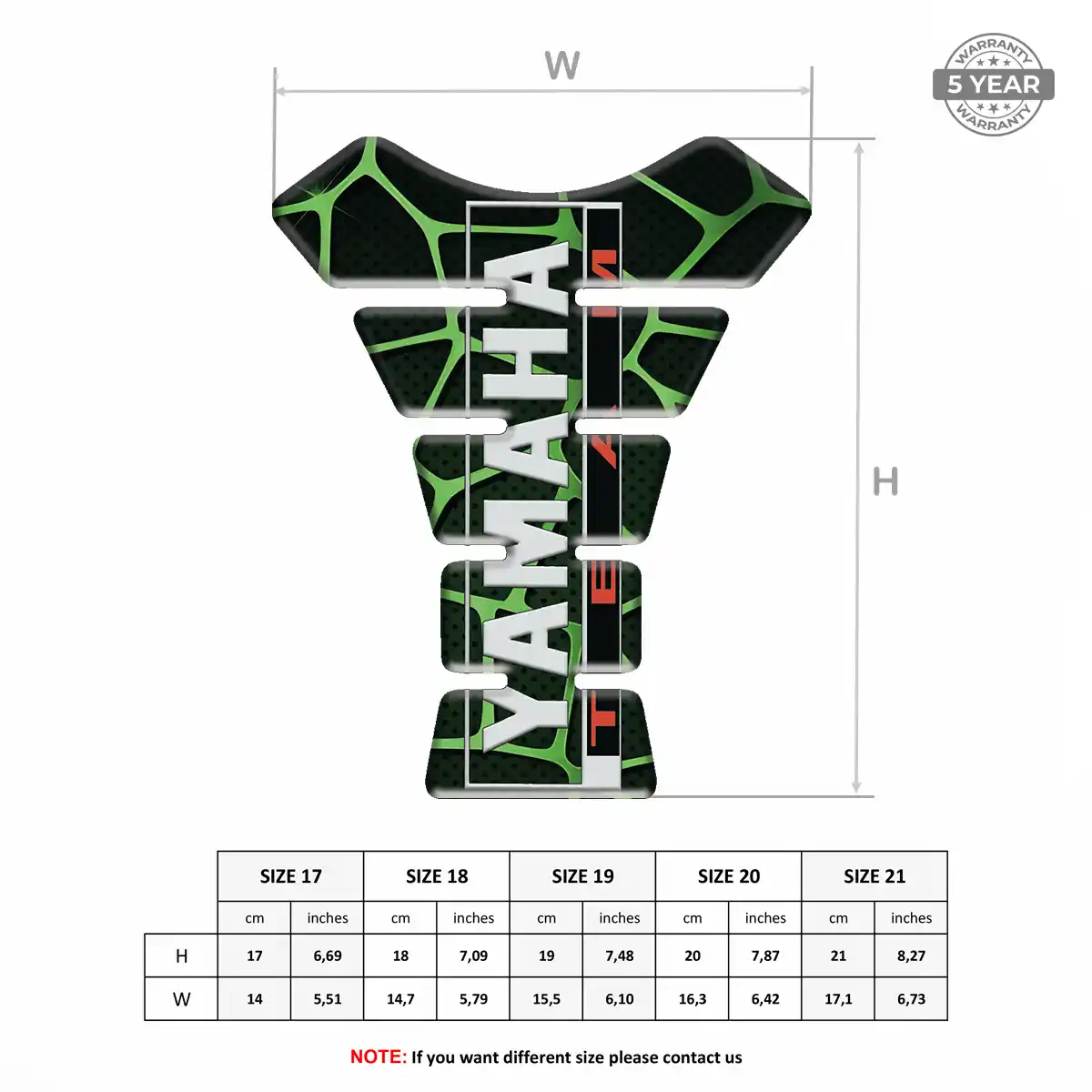 Yamaha Tank Protector Pads Motorcycle Elite Edition