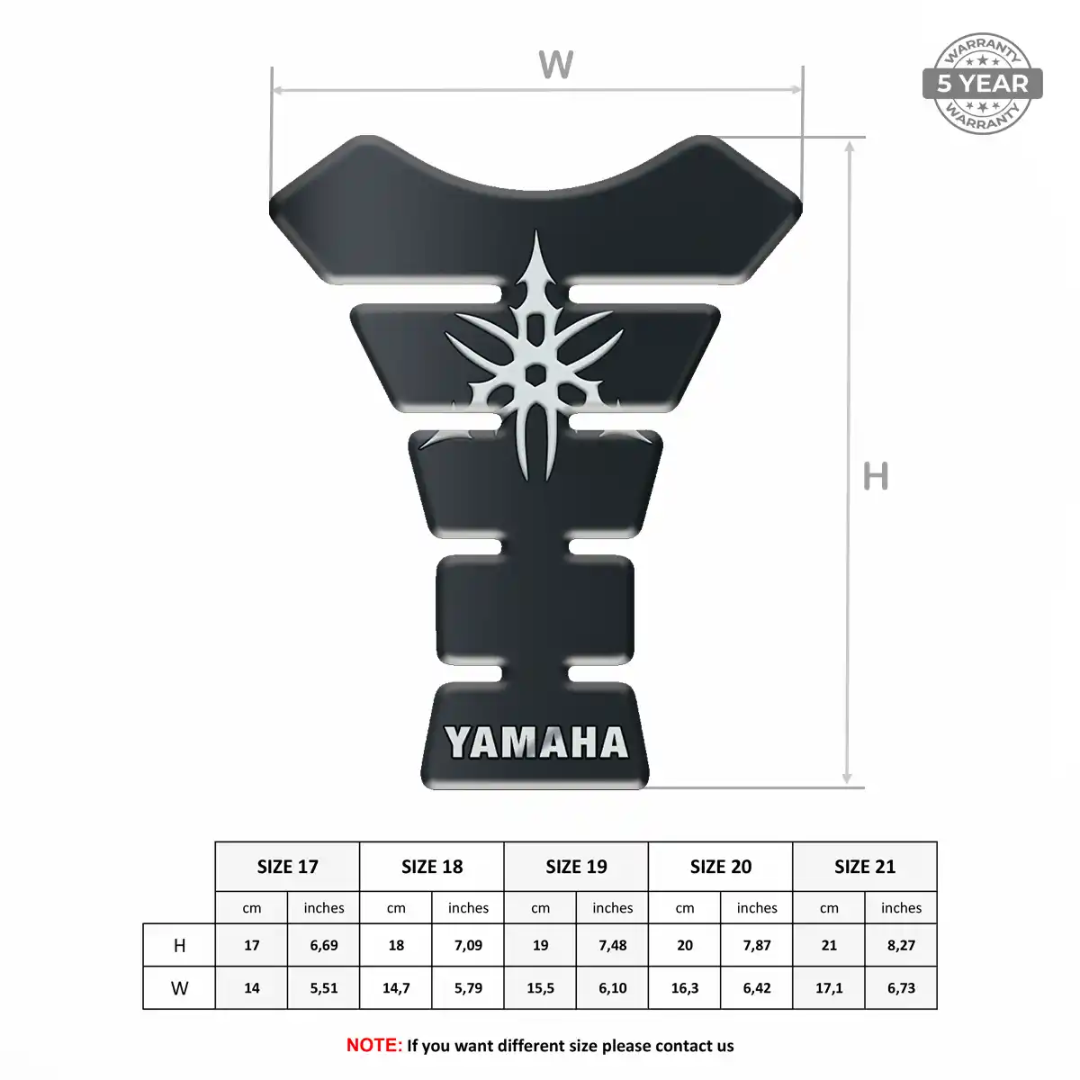 Yamaha Tank Protector Pads Motorcycle Elite Finish