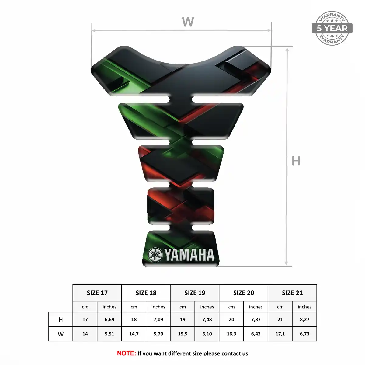 Yamaha Tank Protector Pads Motorcycle Prestige Line