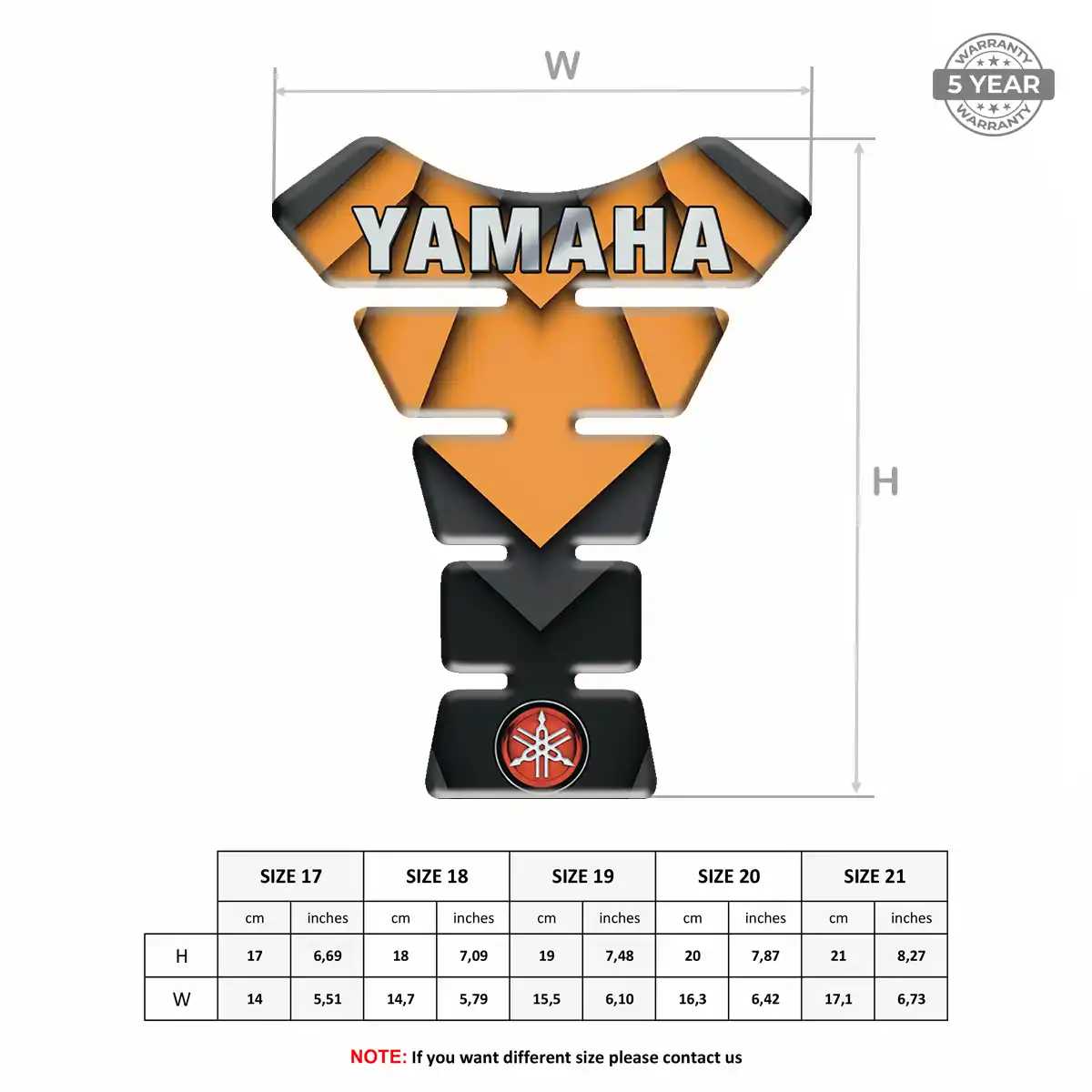 Yamaha Tank Protector Pads Motorcycle Refined Design