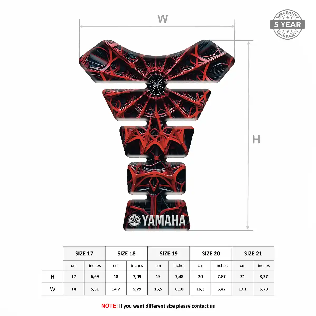 Yamaha Tank Protector Pads Motorcycle Signature Grade