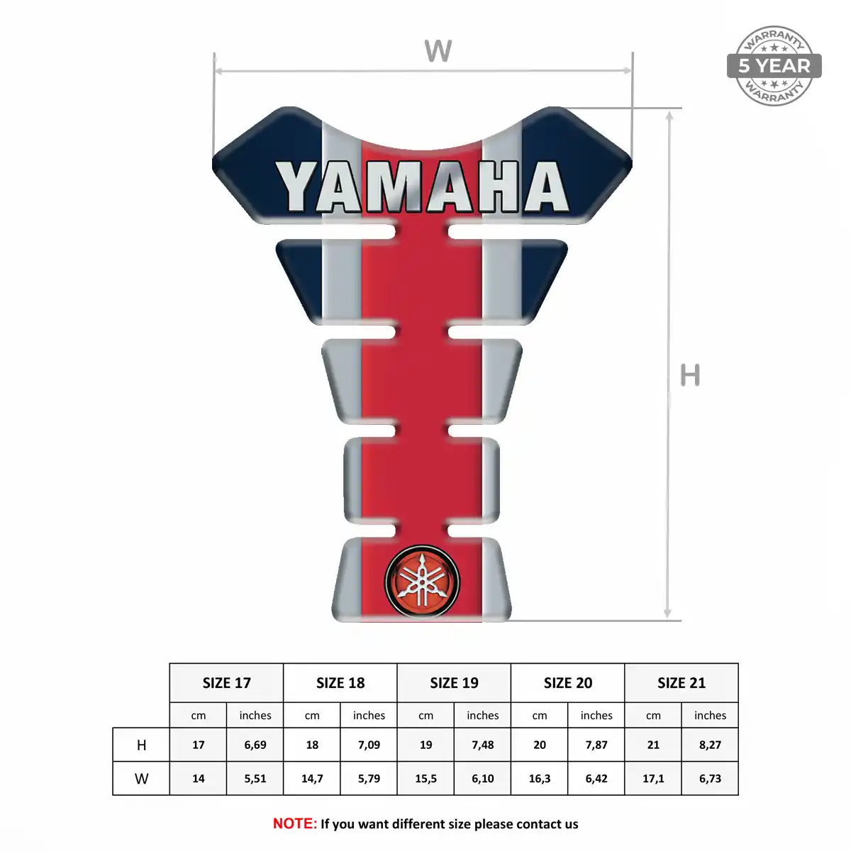 Yamaha Tank Protector Pads Motorcycle Superior Craft