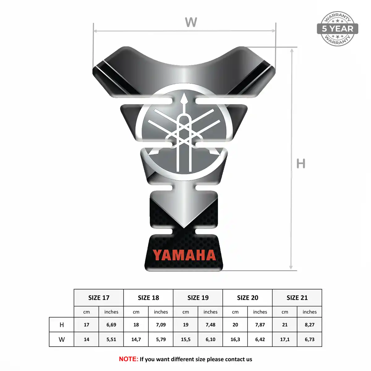 Yamaha Tank Protector Pads Sleek Style