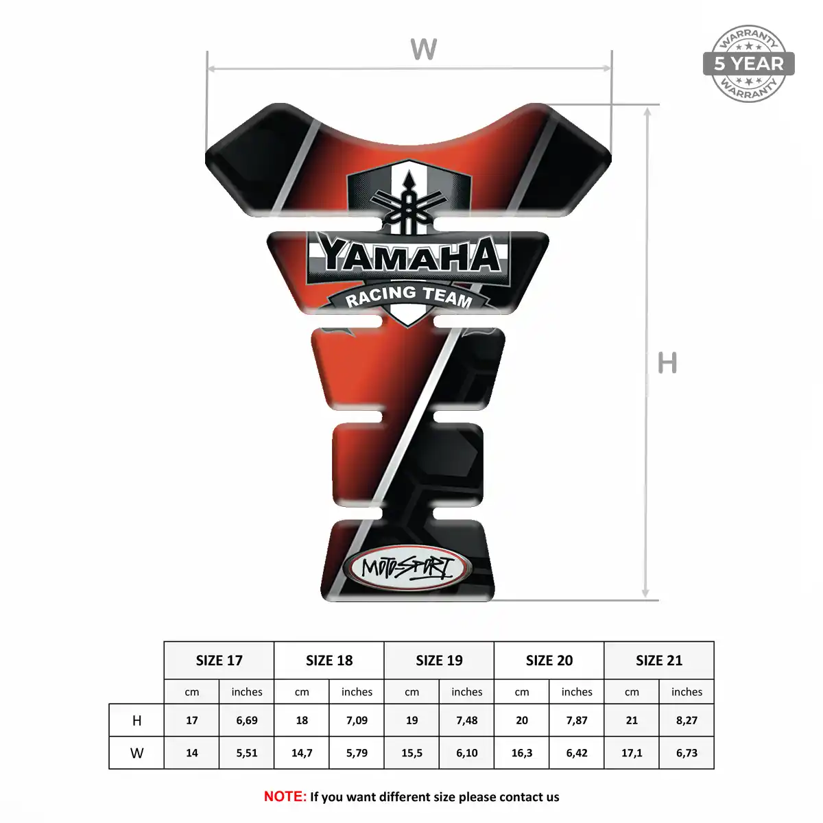 Yamaha Tank Scratch Protector Elite Finish