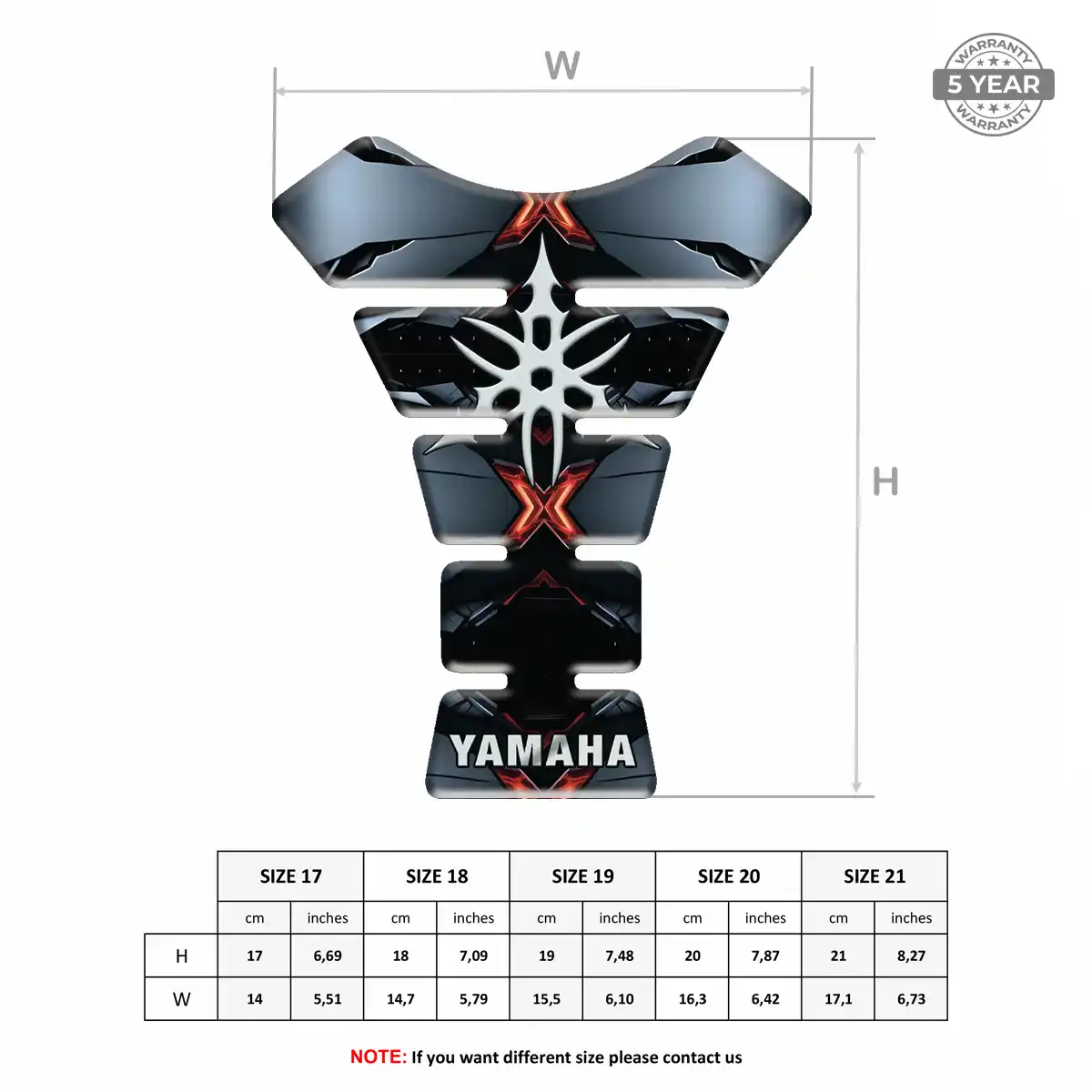 Yamaha Tank Sticker Elite Finish