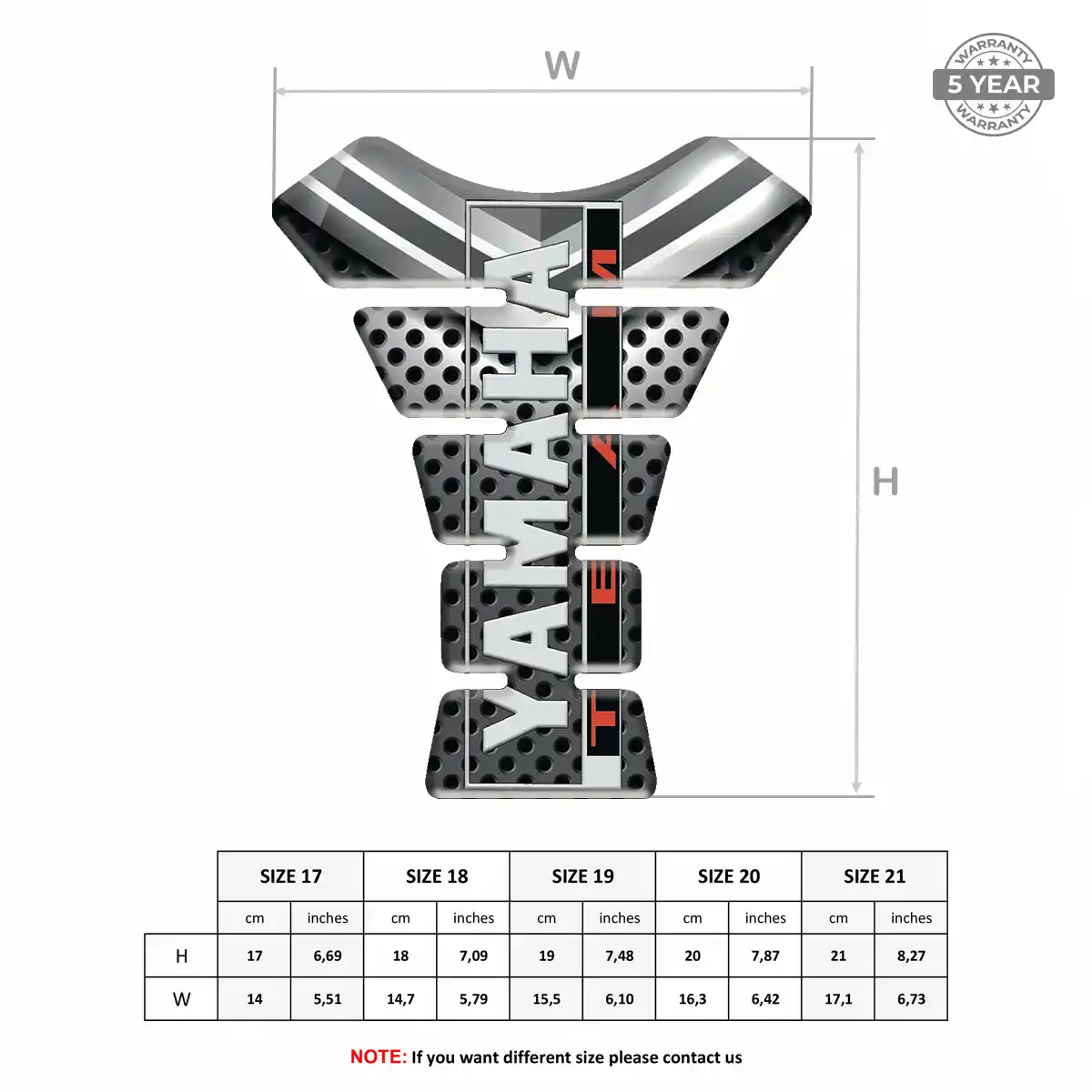 Yamaha Tank Sticker Prime Quality