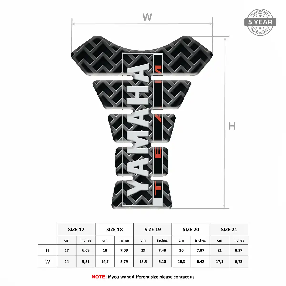 Yamaha Tank Sticker Refined Design