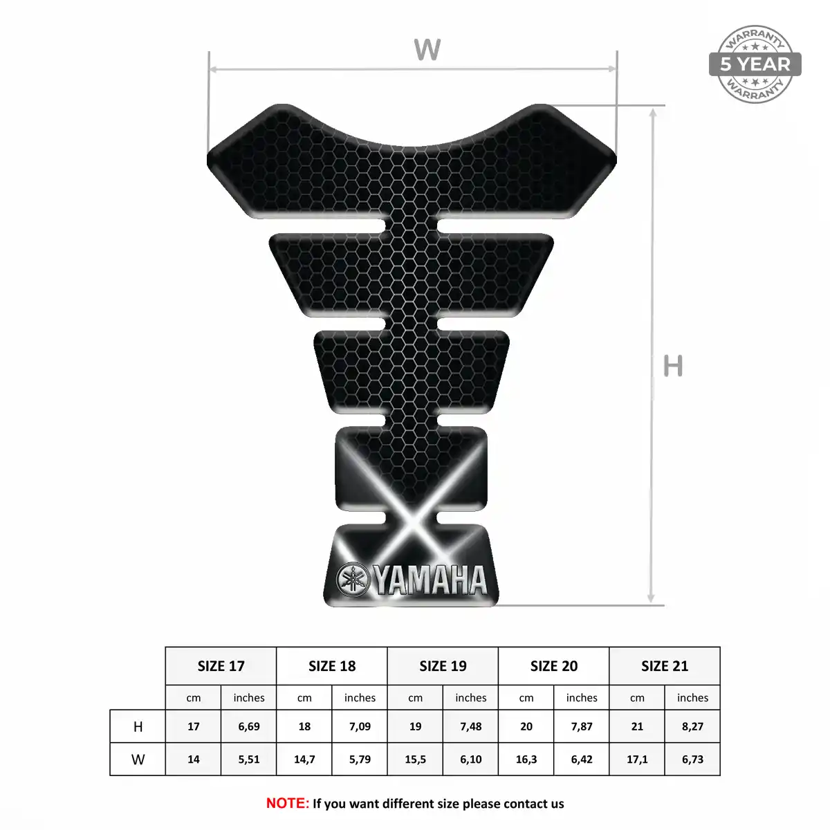 Yamaha Tank Sticker Sleek Style