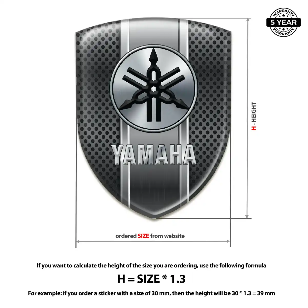 Yamaha Vehicle Logo Sticker Branded Line