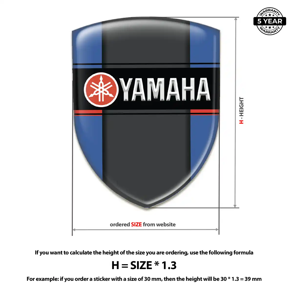 Yamaha Vehicle Logo Sticker Cabin Style