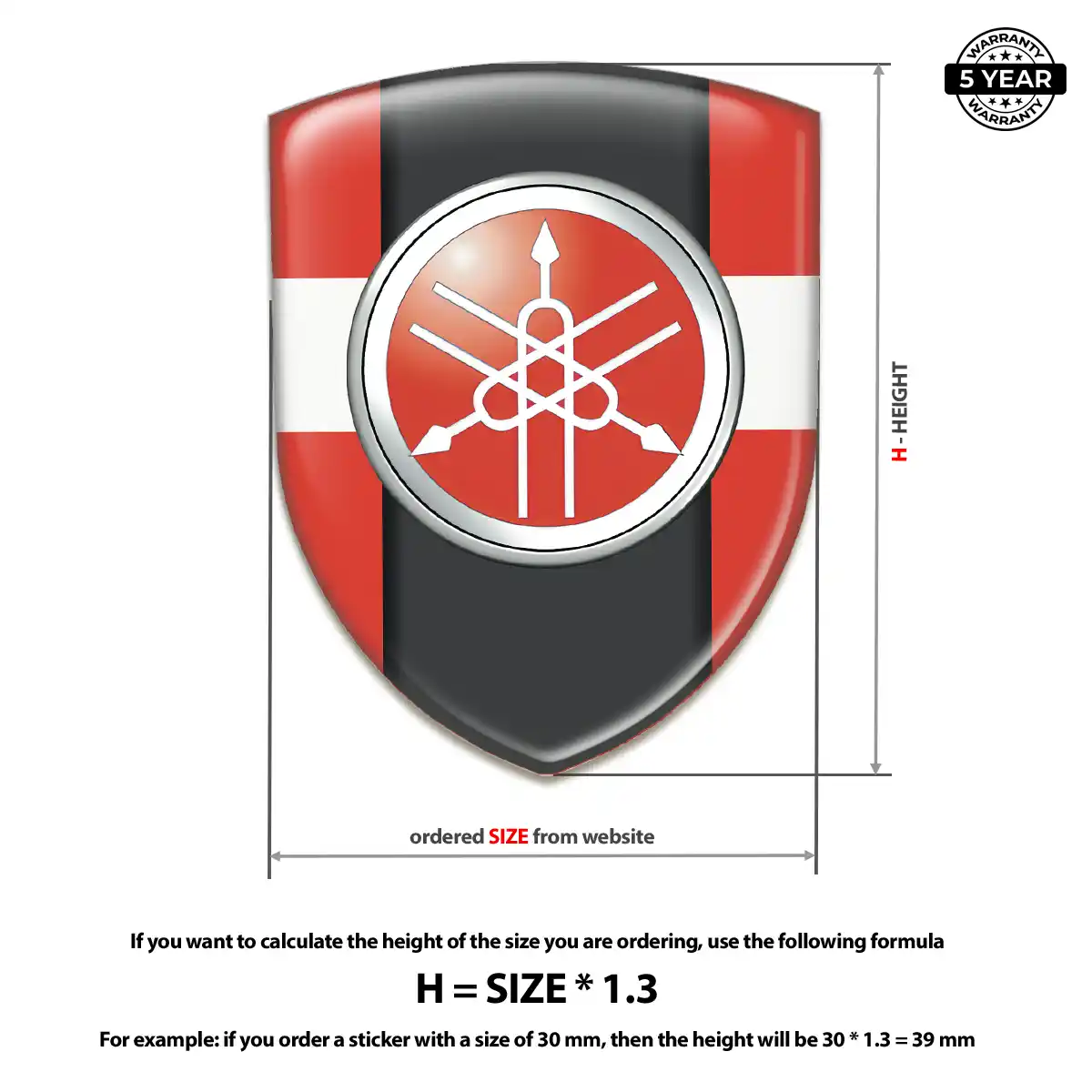 Yamaha Vehicle Logo Sticker Deluxe Edition