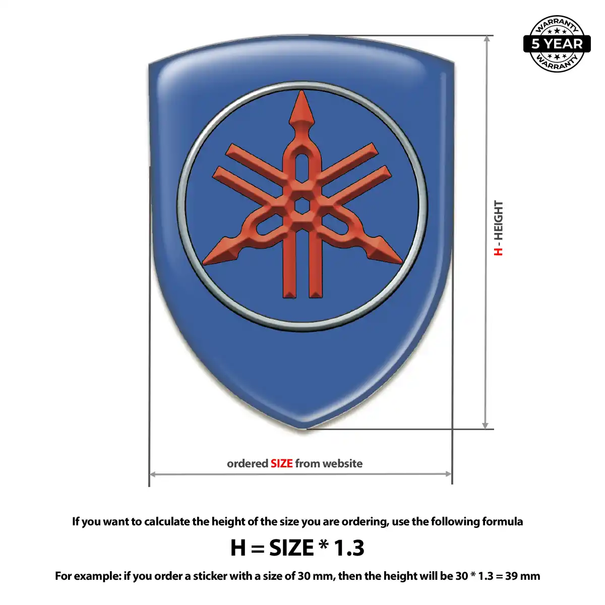 Yamaha Vehicle Logo Sticker Elite Finish