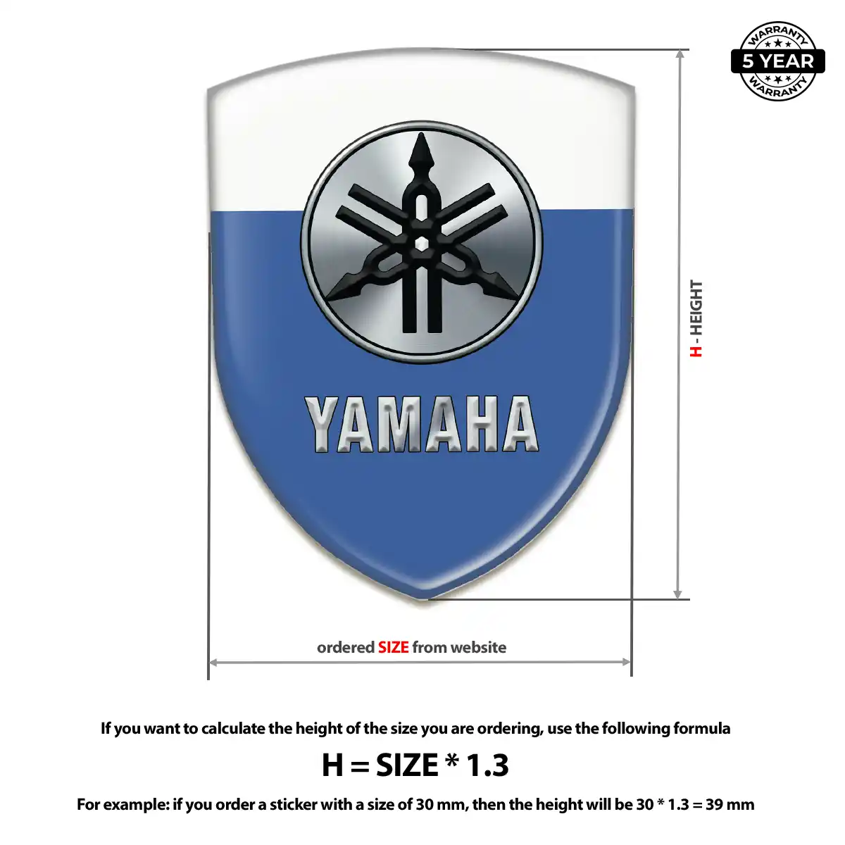 Yamaha Vehicle Logo Sticker Interior Luxe