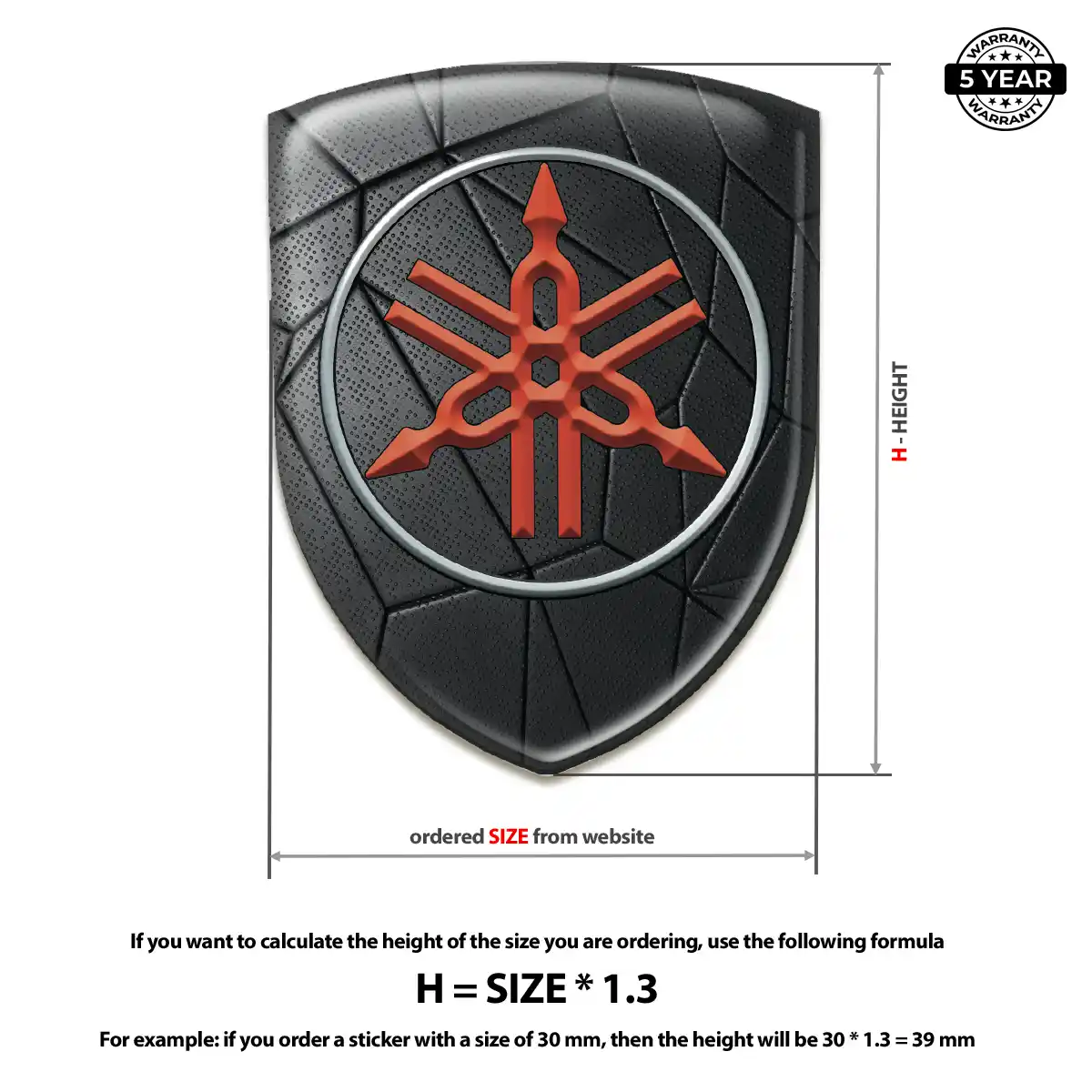 Yamaha Vehicle Logo Sticker Marked Edition