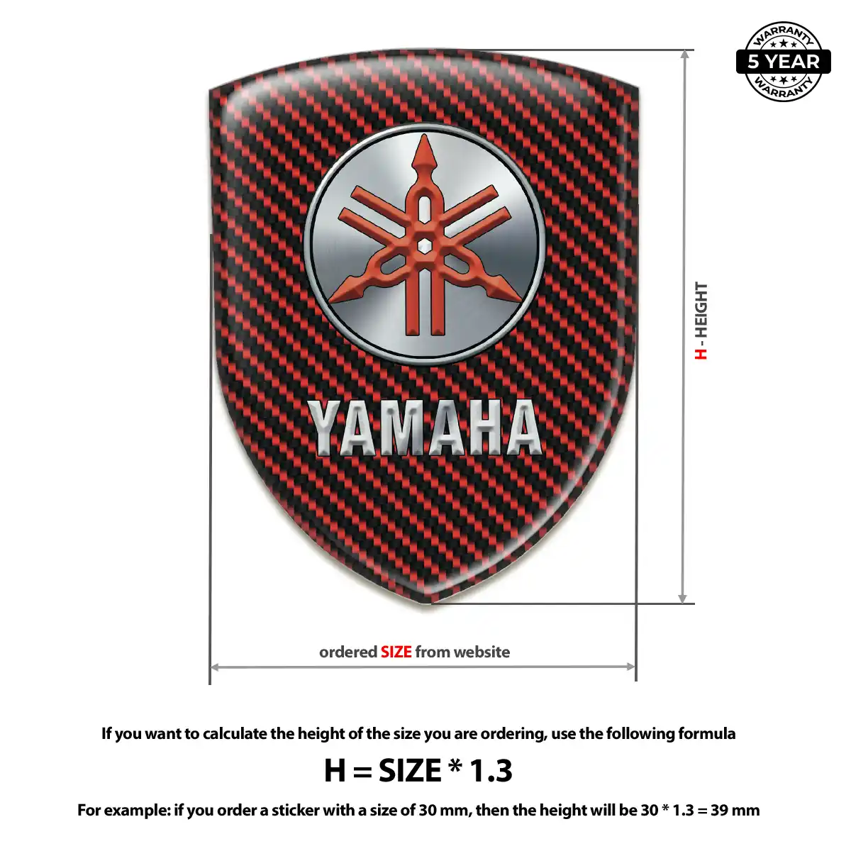 Yamaha Vehicle Logo Sticker Opulent Line