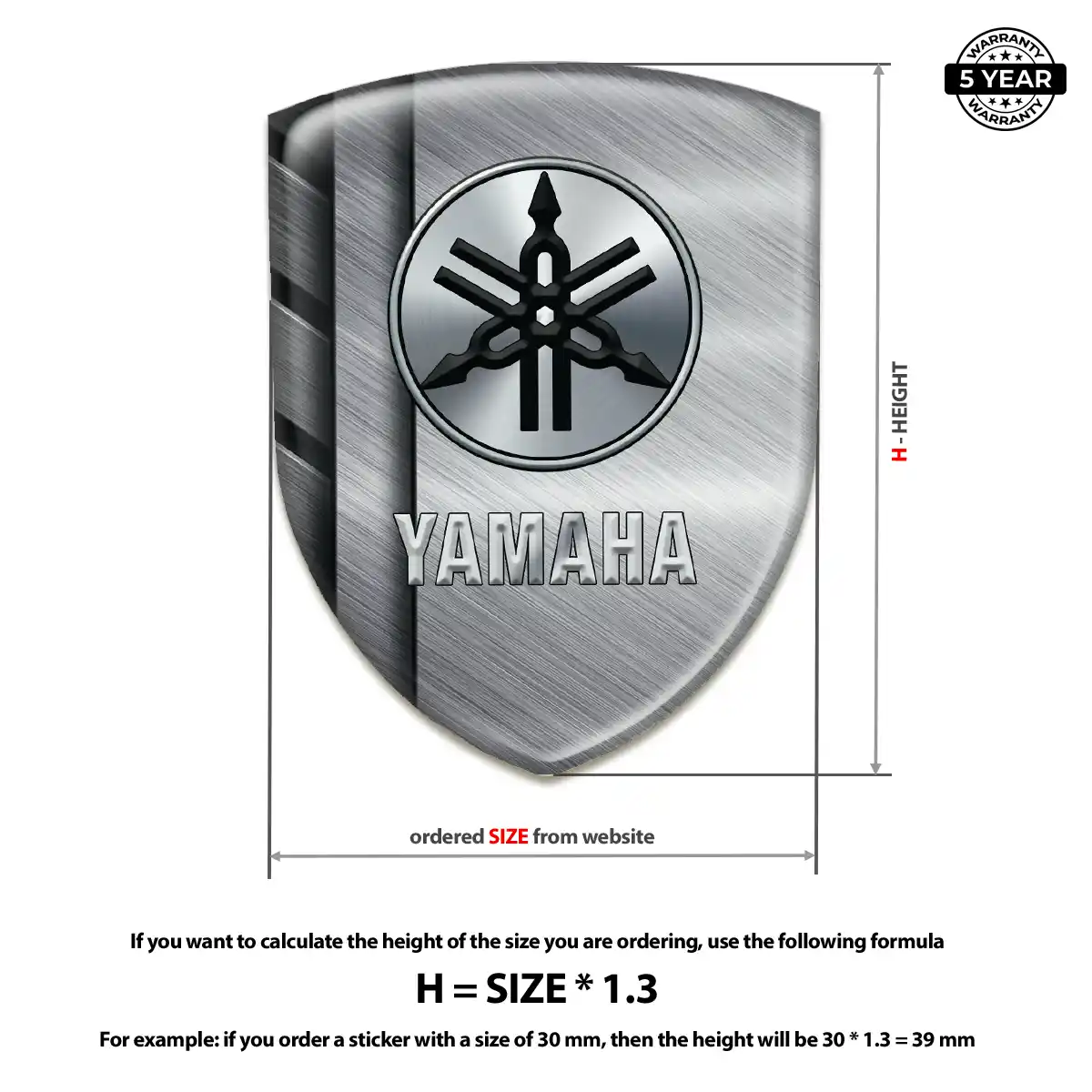 Yamaha Vehicle Logo Sticker Outer Style