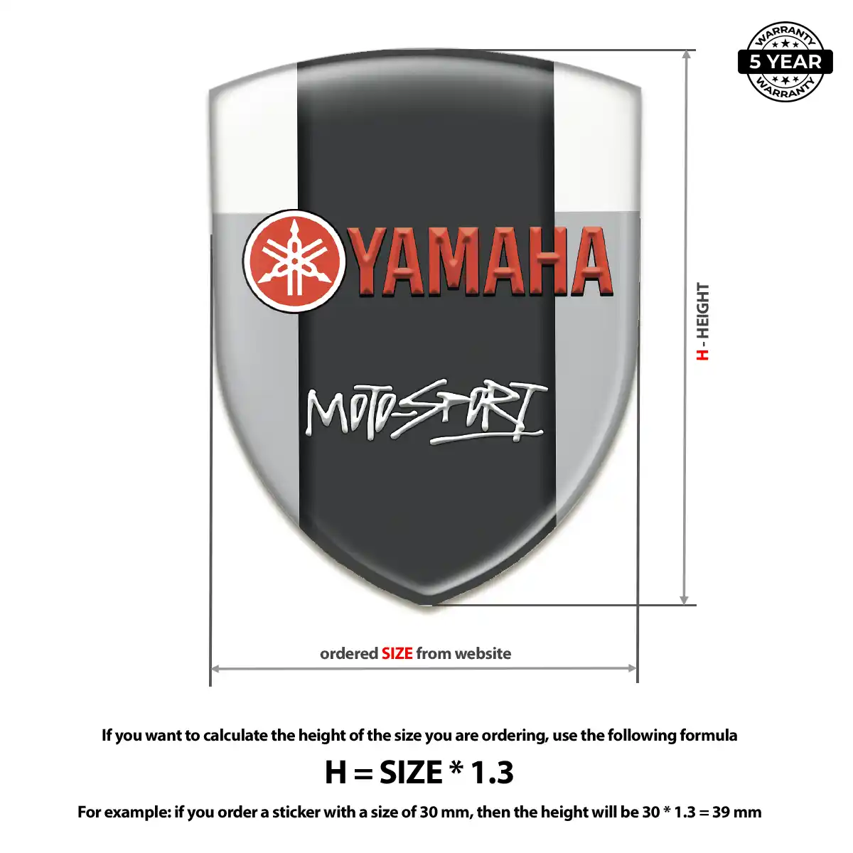 Yamaha Vehicle Logo Sticker Performance Style