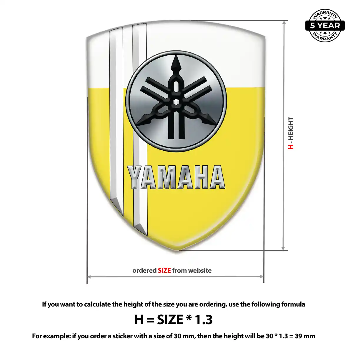 Yamaha Vehicle Logo Sticker Prime Quality