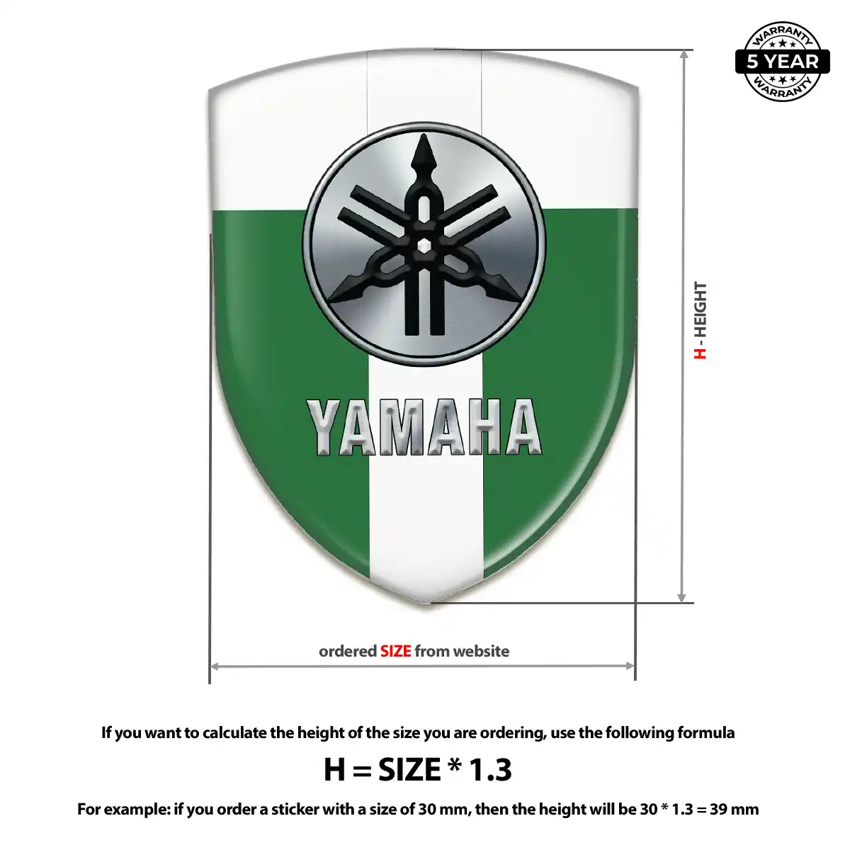 Yamaha Vehicle Logo Sticker Resin Elite